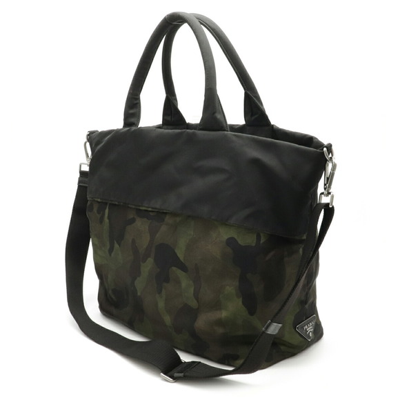 Prada Camouflage Black 2WAY Bag Reversible Shoulder Nylon Nero - Picture 1 of 6